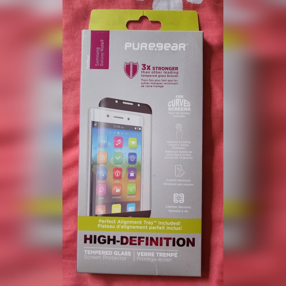 Samsung PureGear Tempered Glass Screen Protector - Black